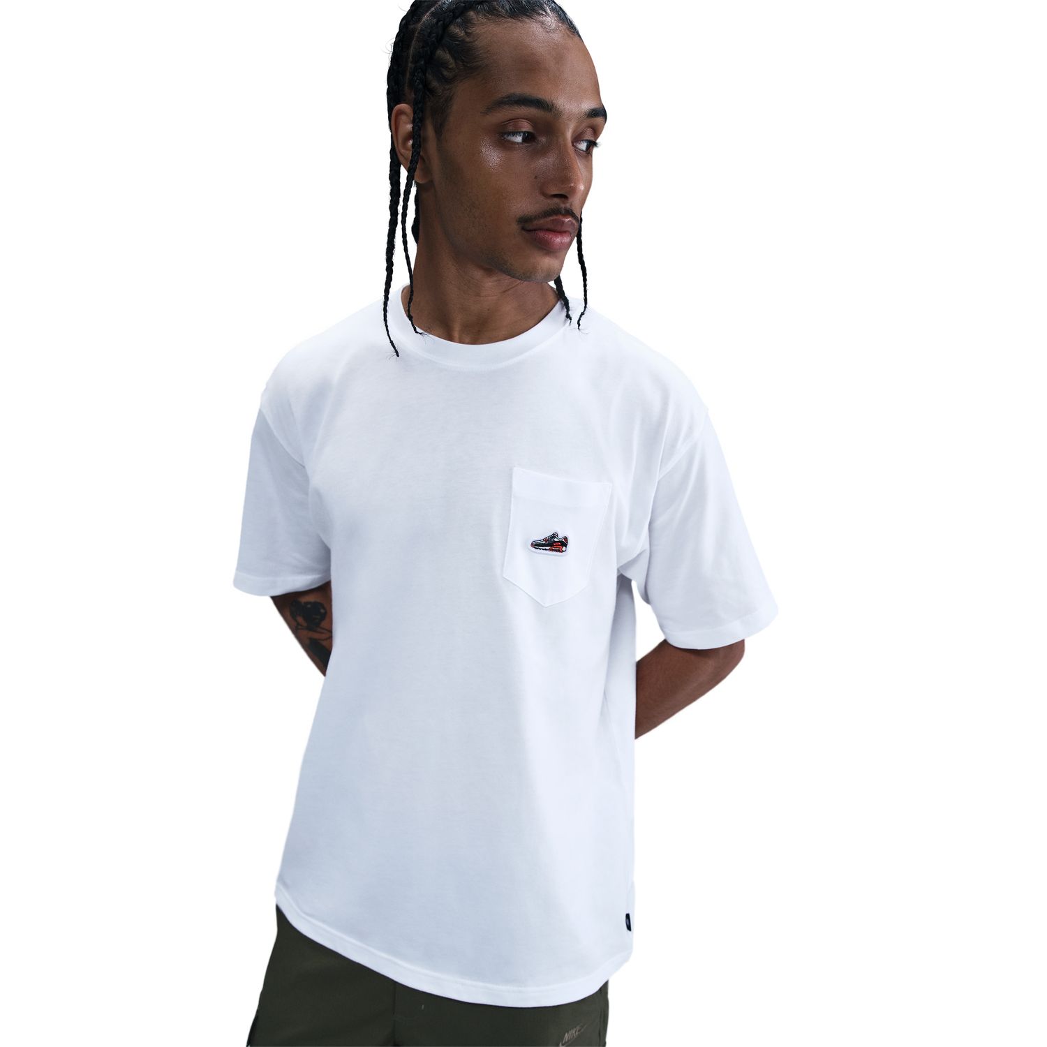 T-shirt de Homem Sportswear Tee Accs Patch Cnct Fa25 Branco-3