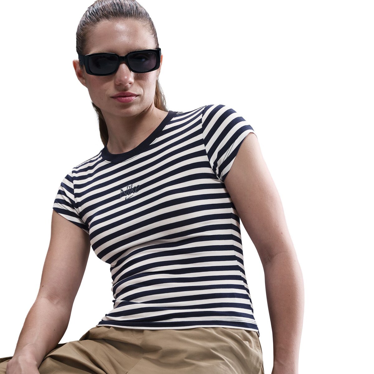 T-shirt de mulher Sportswear Nike Azul-marinho-5