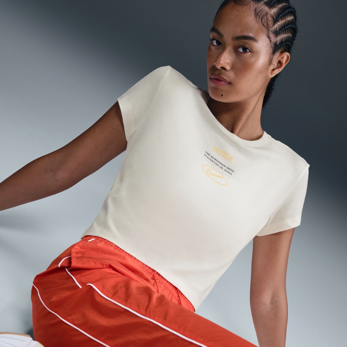 T-shirt de mulher Sportswear Nike Branco-5