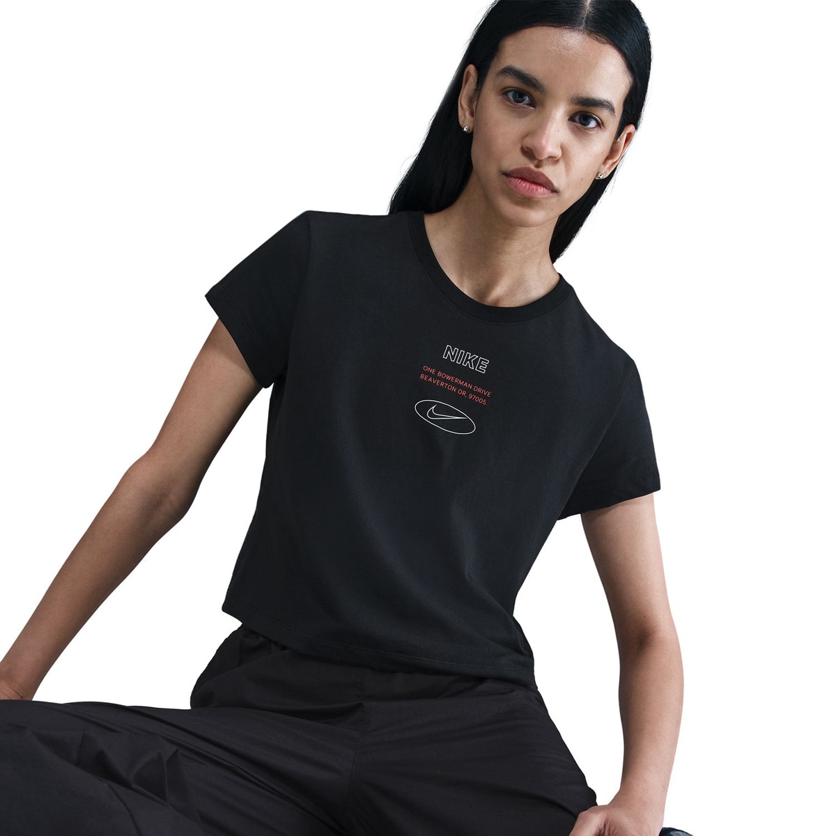 T-shirt de mulher Sportswear Nike Preto-5