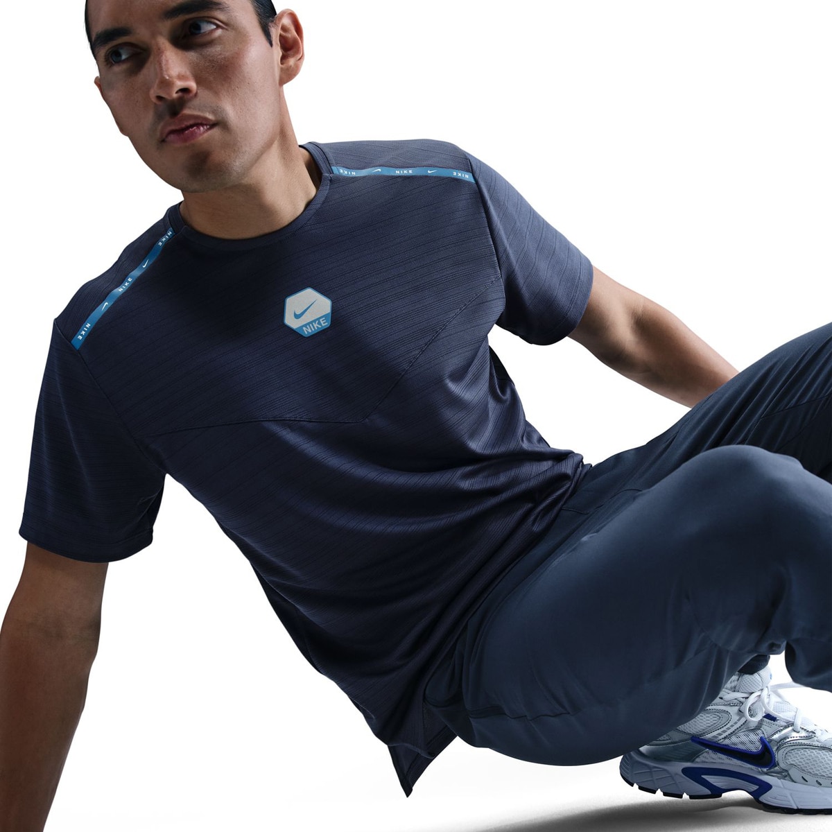 T-shirt de Homem Sportswear Cs Run Tee Azul-marinho-1