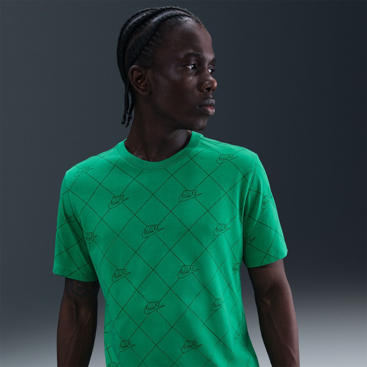 T-shirt de Homem Sportswear Tee Aop Ssnl Club Verde-5