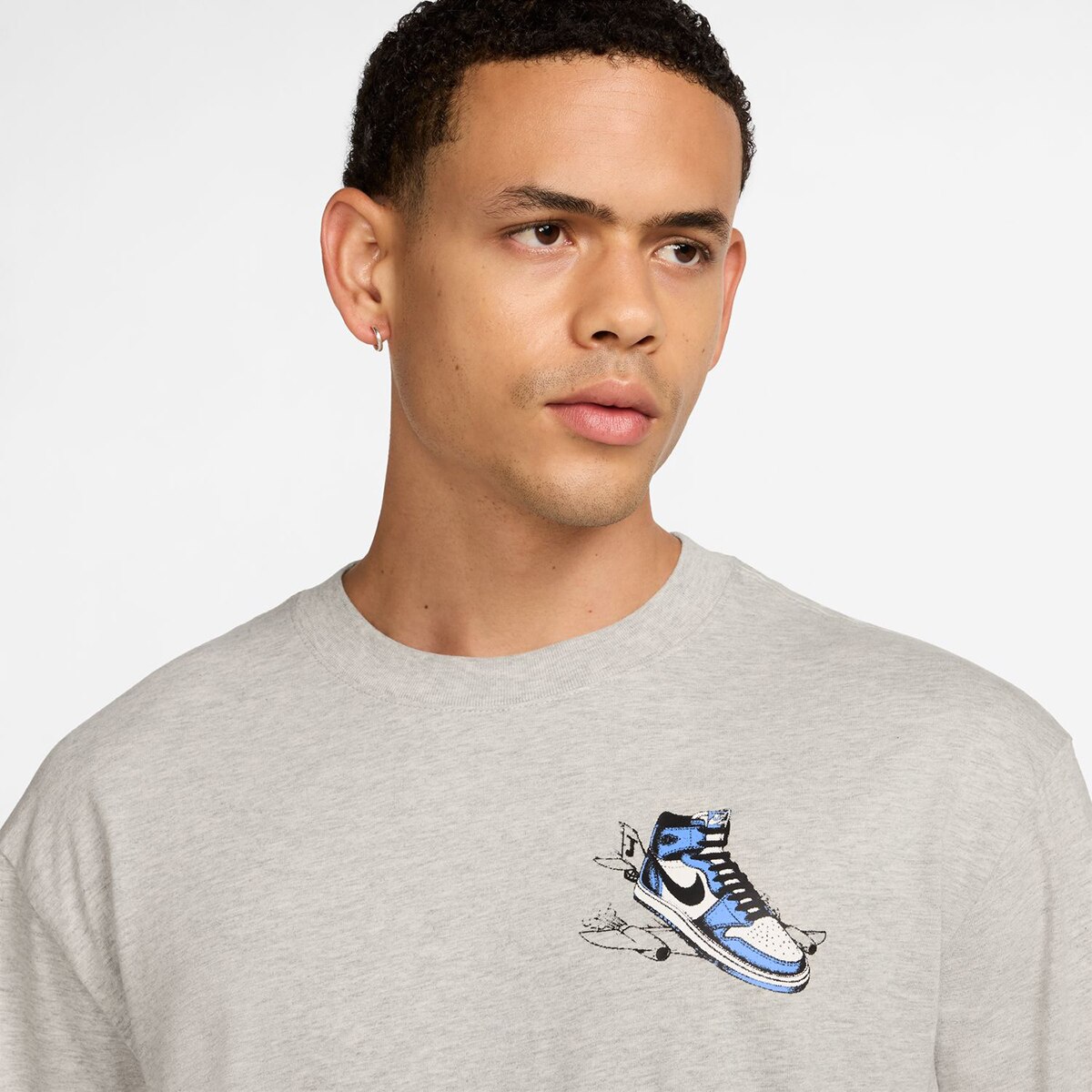 T-shirt de Homem AJ1 Preto-3