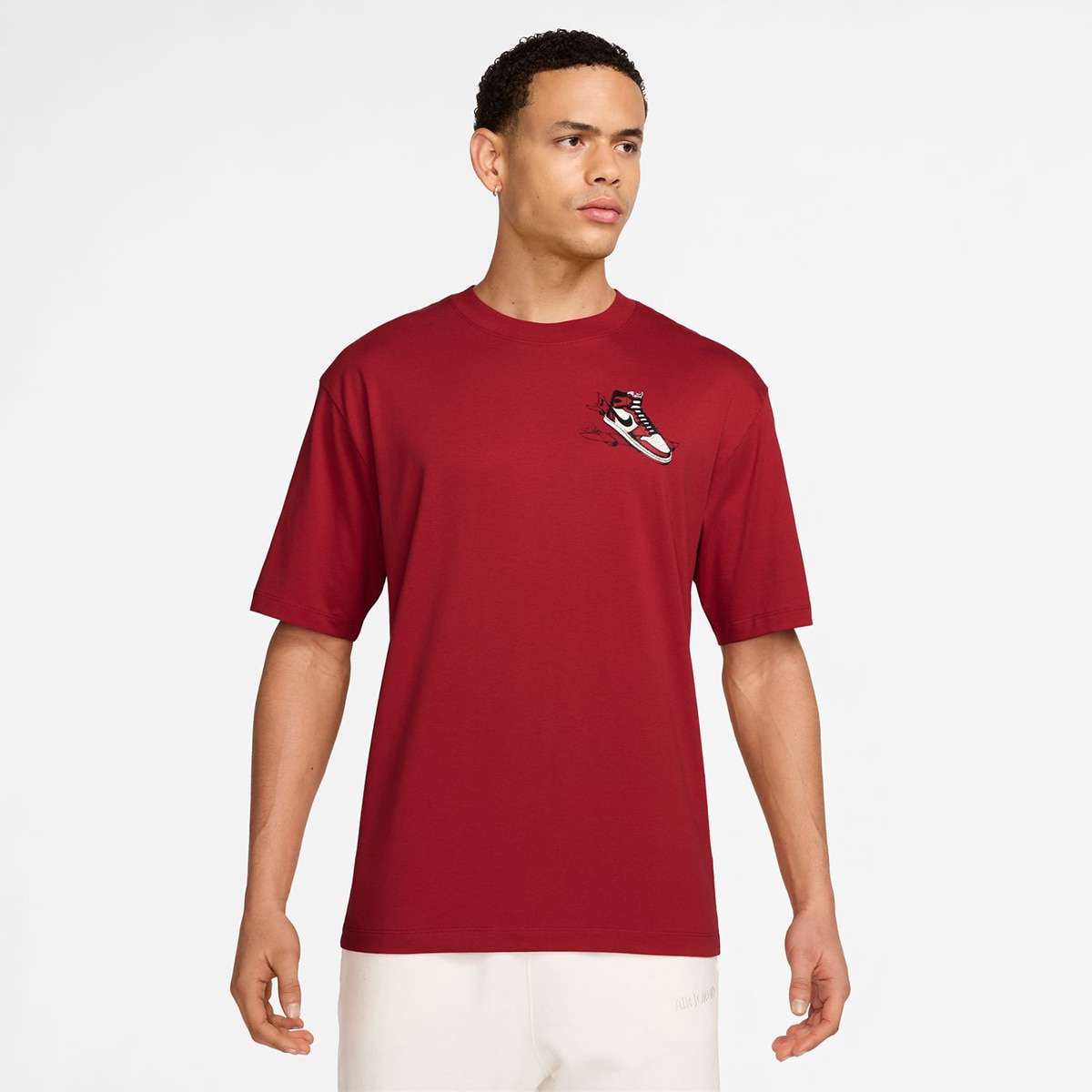 T-shirt de Homem AJ1 Vermelho-1