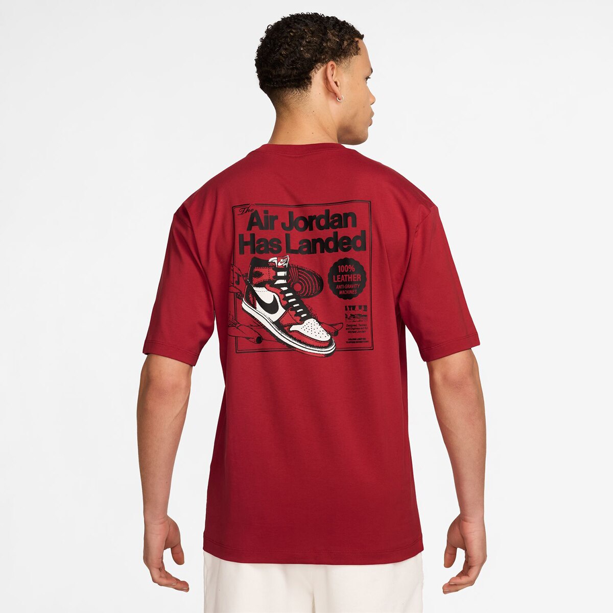 T-shirt de Homem AJ1 Vermelho-2