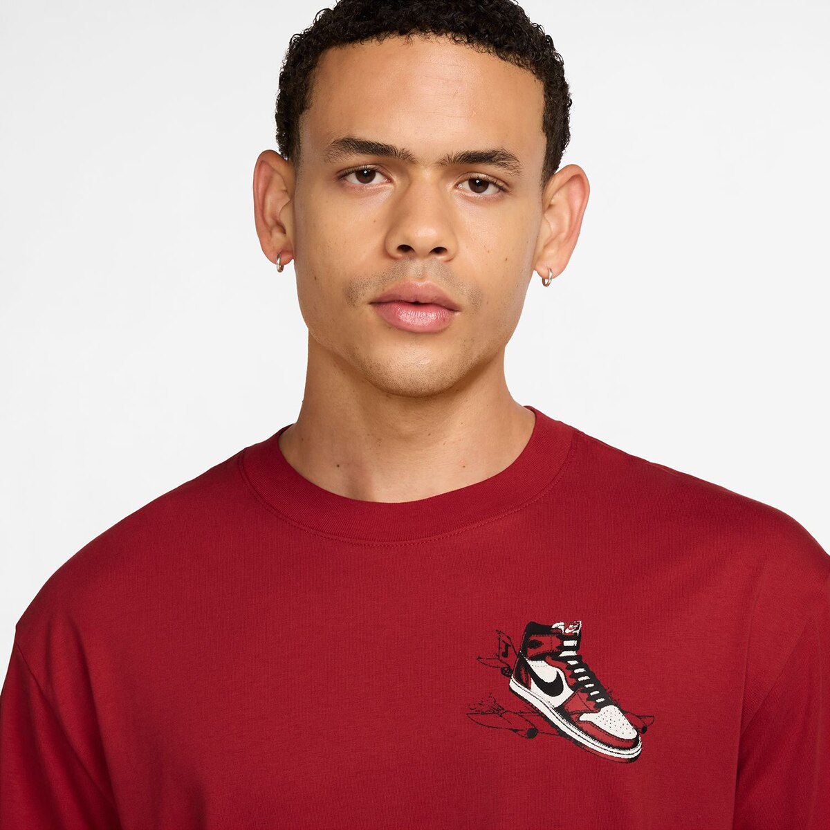 T-shirt de Homem AJ1 Vermelho-3