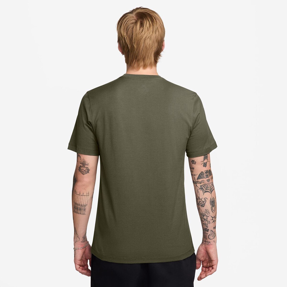 T-shirt de homem Sportswear Swoosh Nike Verde Azeitona-2