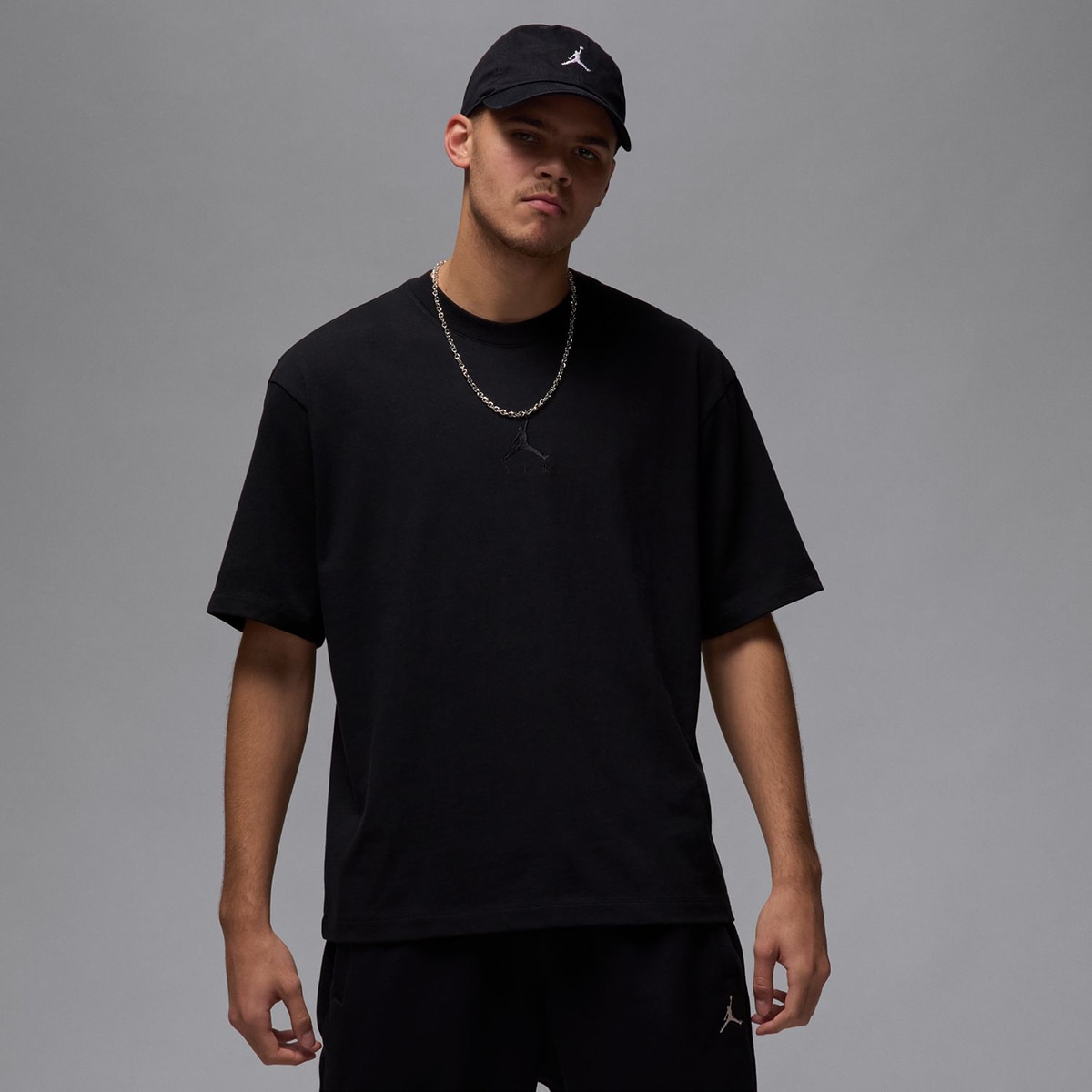 T-shirt de Homem FLT Ess Ovsz SS Crew Preto-1