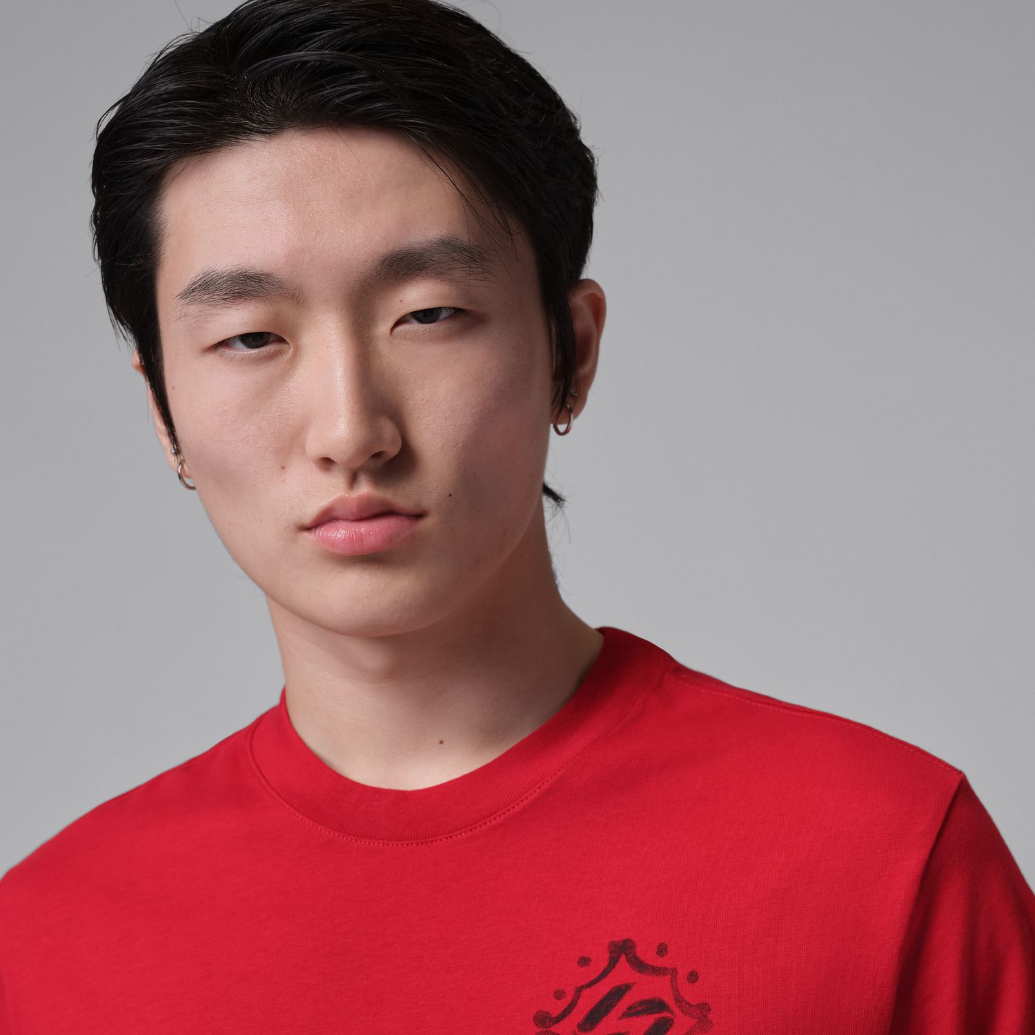 T-shirt de Homem Luka Vermelho-3