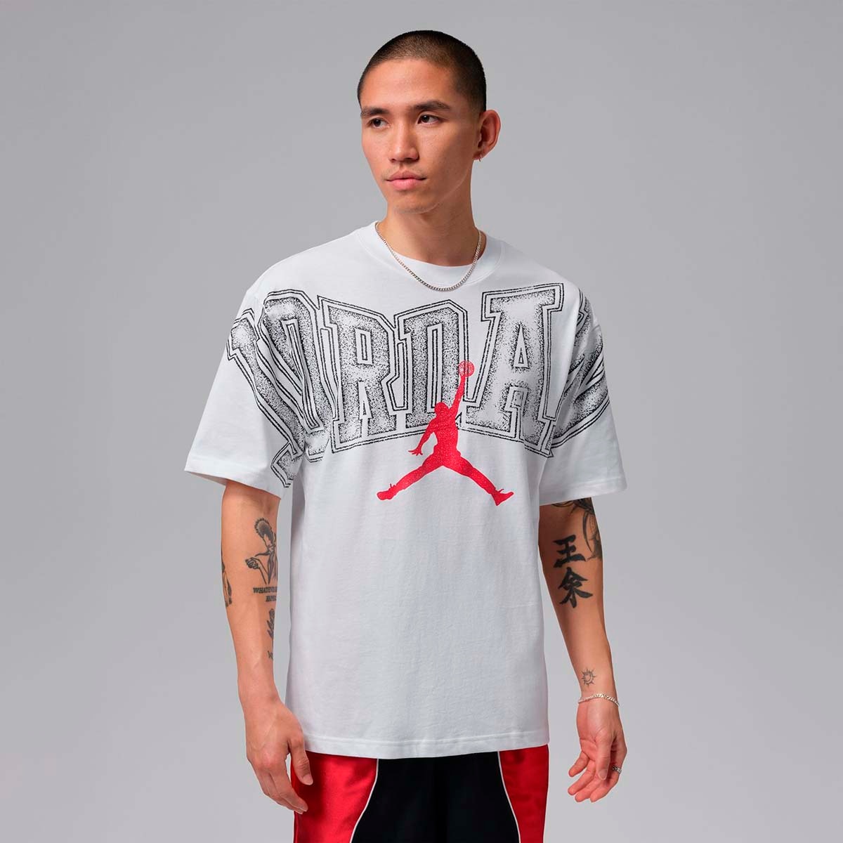 T-shirt de Homem New Stretch GFX SS Crew Branco-1