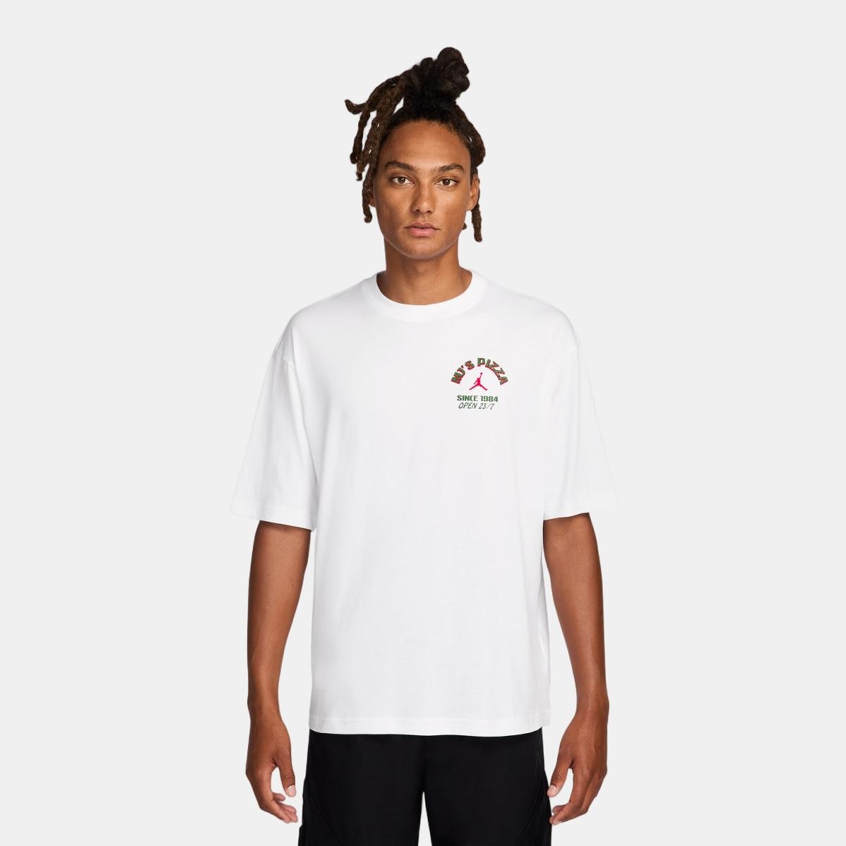 T-shirt de homem NC PIZZA GFX SS Crew Branco-1