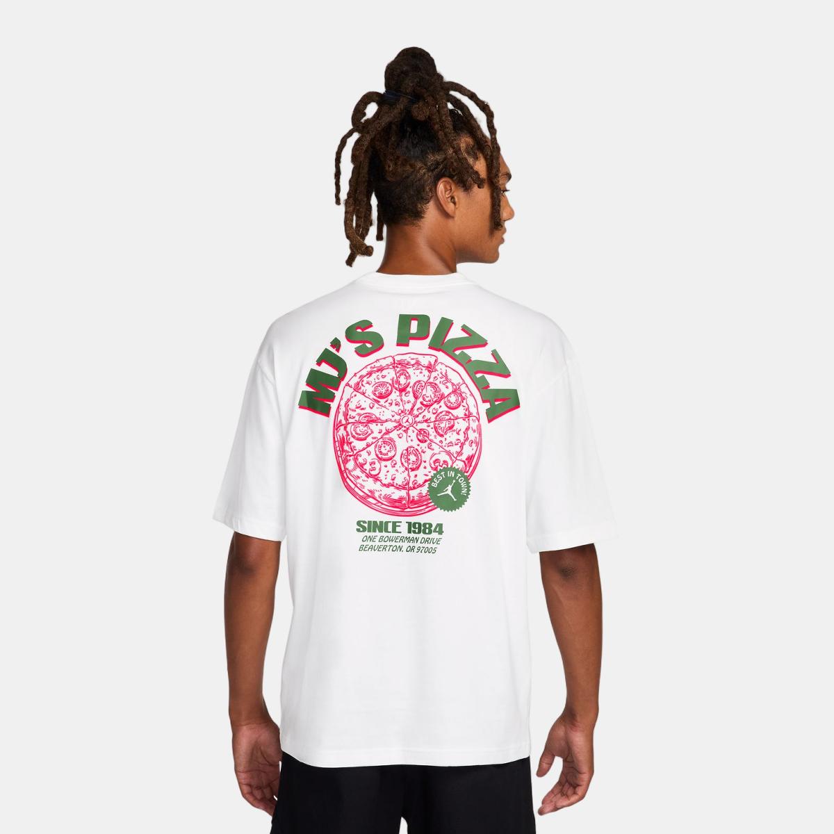 T-shirt de homem NC PIZZA GFX SS Crew Branco-2