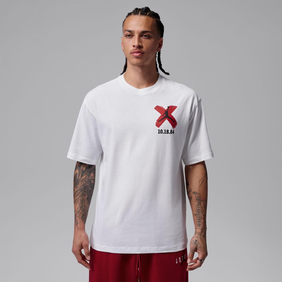 T-shirt de homem BRK BANNED GFX SS Crew Branco-1