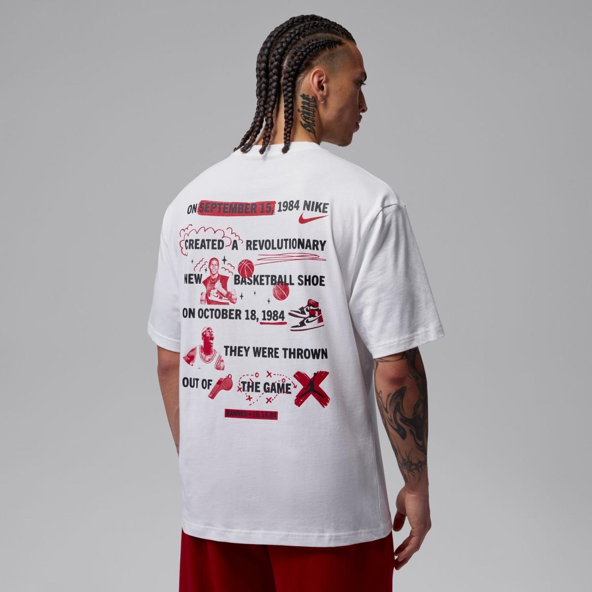 T-shirt de homem BRK BANNED GFX SS Crew Branco-2