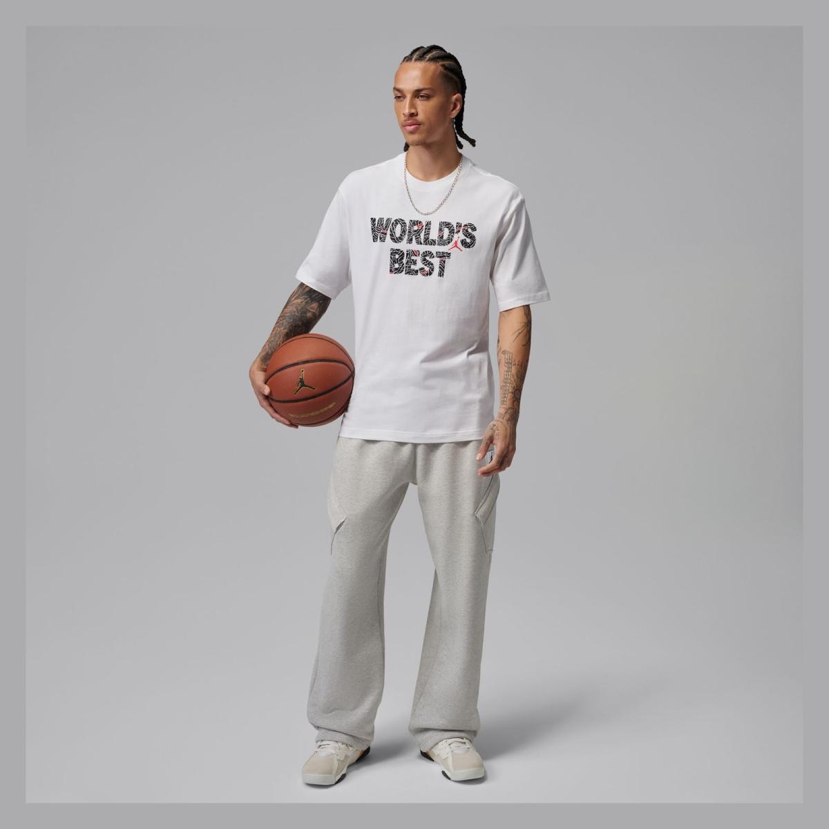 T-shirt de homem BRK BEST GFX SS Crew Branco-5