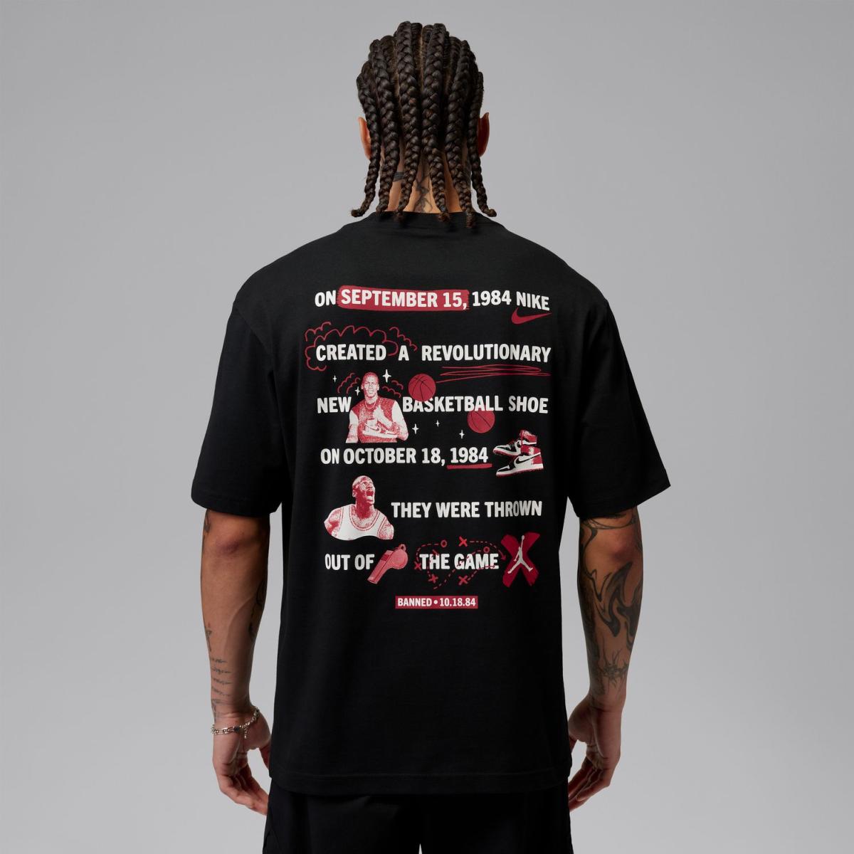 T-shirt de homem BRK BANNED GFX SS Crew Preto-2