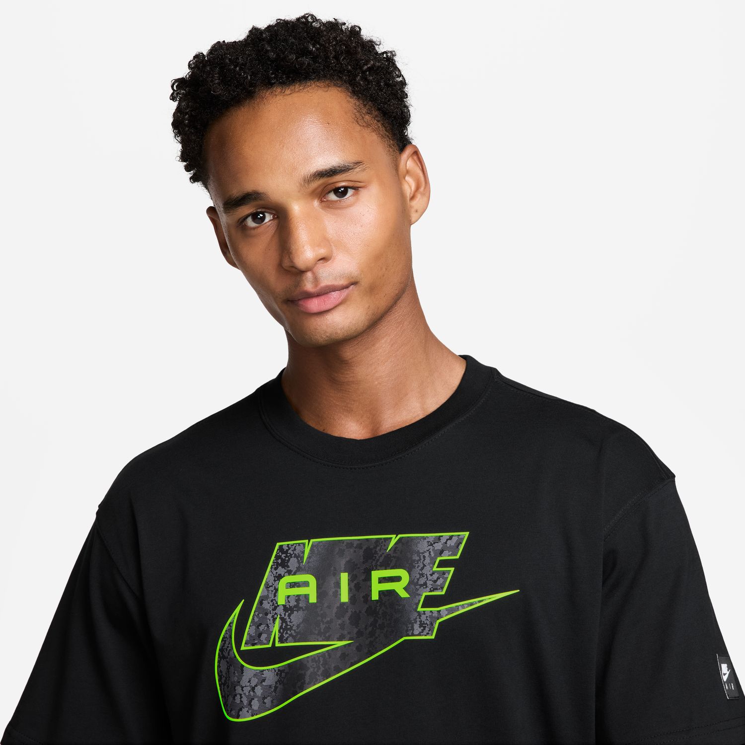 Camiseta de hombre M Nsw Tee Lse Nike Air Aop Nike - Negro Negro-3