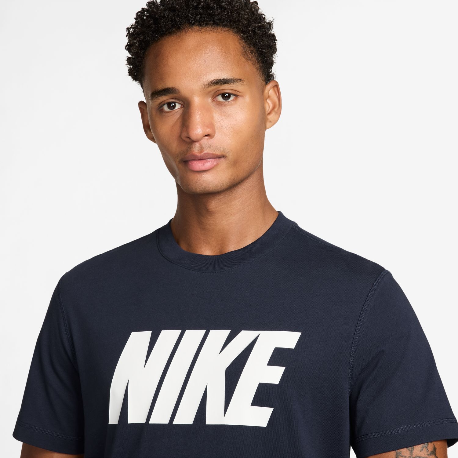 T-shirt de Homem M Nk Club Varsity SS Lifestyle Azul-3