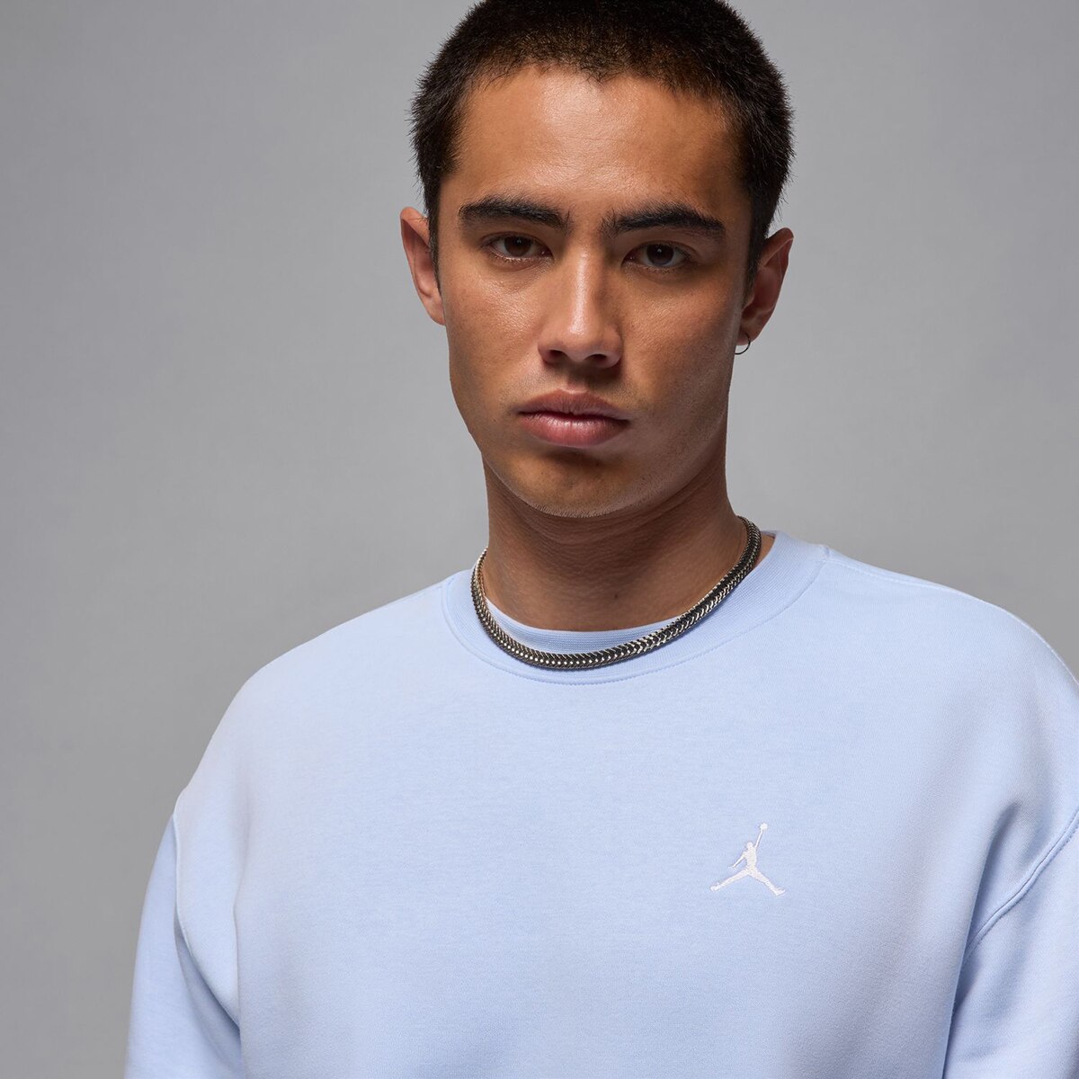 Sweatshirt de Homem Brooklyn Fleece Crew Azul-3