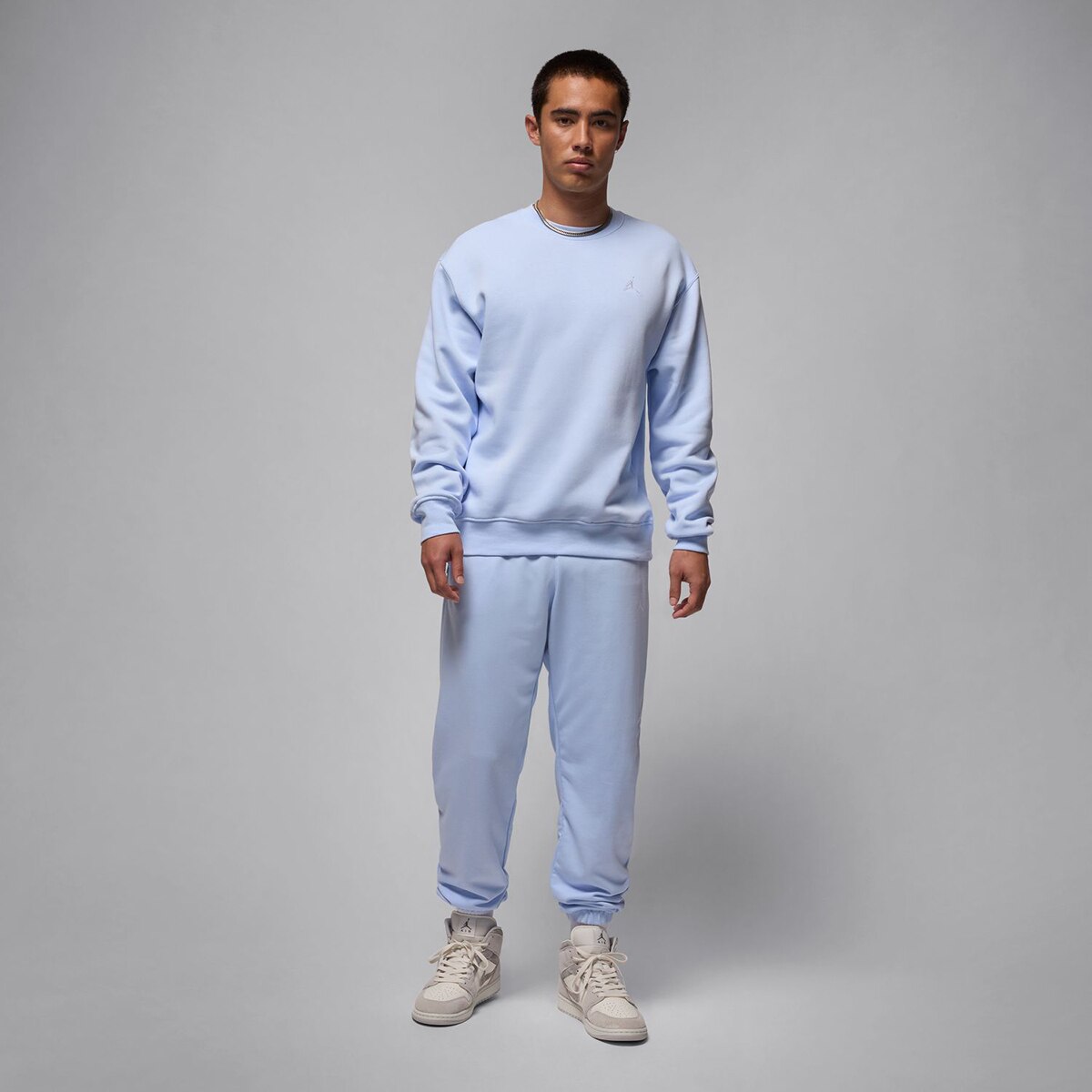 Sweatshirt de Homem Brooklyn Fleece Crew Azul-4