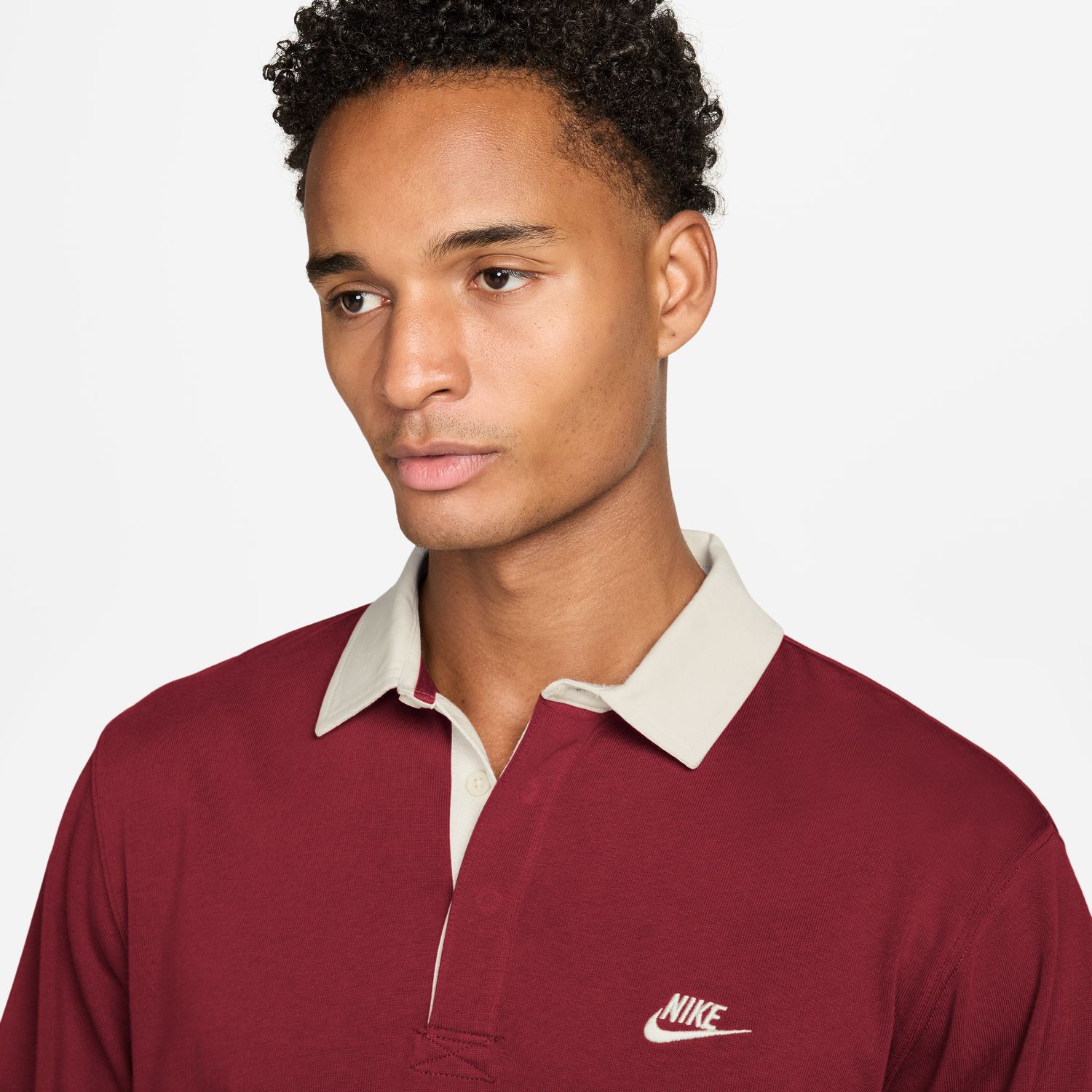 T-shirt de Homem M Nk Club LS Rugby Top Vermelho-3