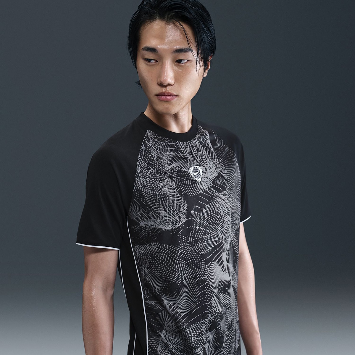 T-shirt de Homem Dri-FIT Academy+ Cinzento-4
