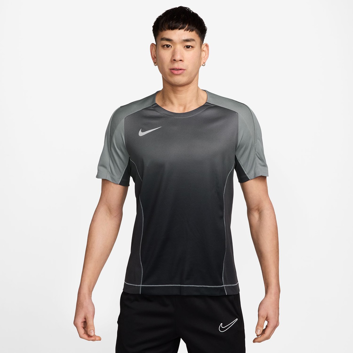 T-shirt de Homem Dri-FIT Strk+ Top Ss Aop Cinzento-1