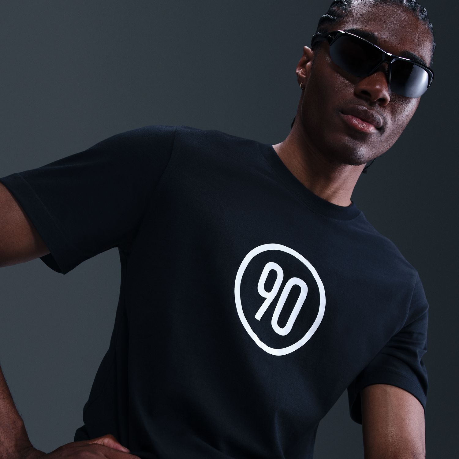T-shirt de Homem Tee Total 90 Preto-10