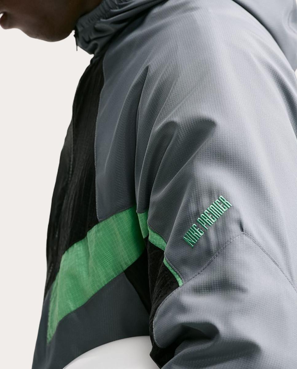Casaco de Futebol de Homem Premier Nike Cinzento/Verde-2