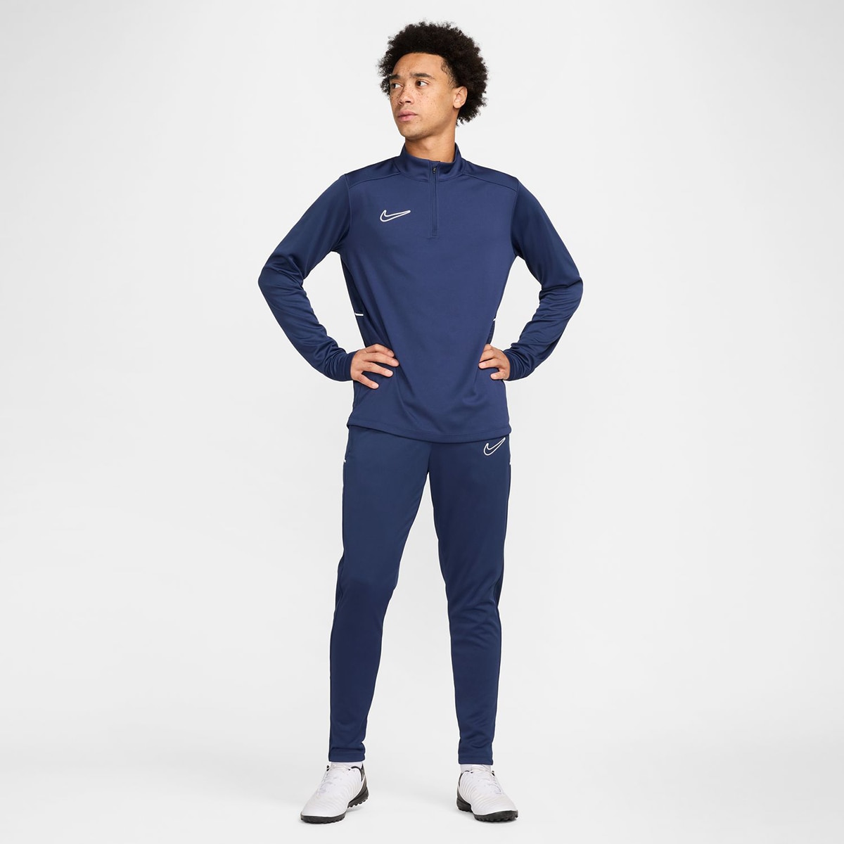 Calças de Futebol de Homem Dri-FIT Academy Azul-6