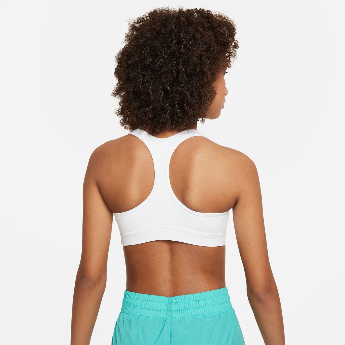 Top de menina Swoosh Nike Branco-2