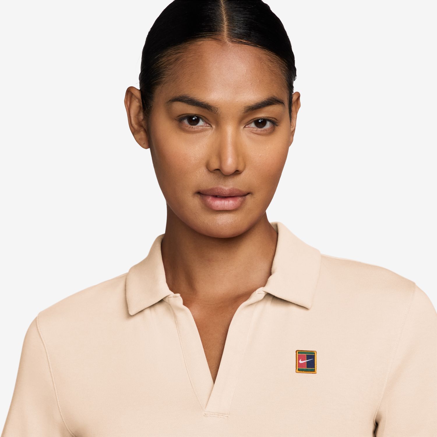 Polo de Mulher W Court Heritage Crop Branco-3