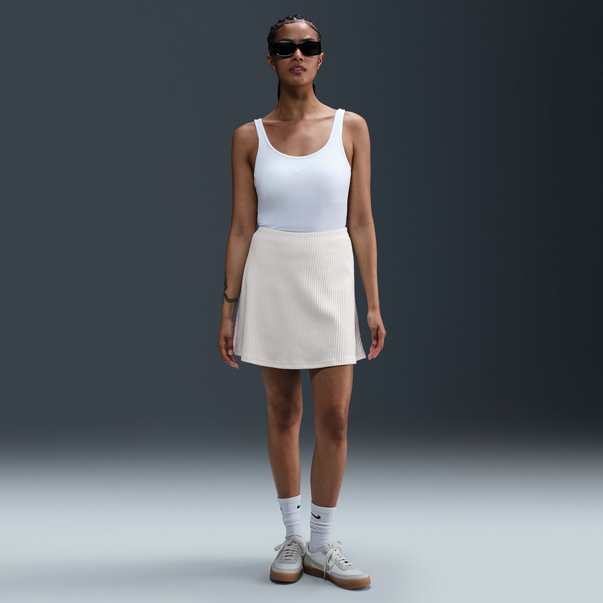 Saia de Mulher Sportswear Chill Rib Branco-7