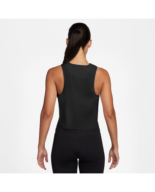 T-shirt de Running de Mulher AeroSwift Women's Dri-FIT ADV Cropped Running Tank Top Preto-2