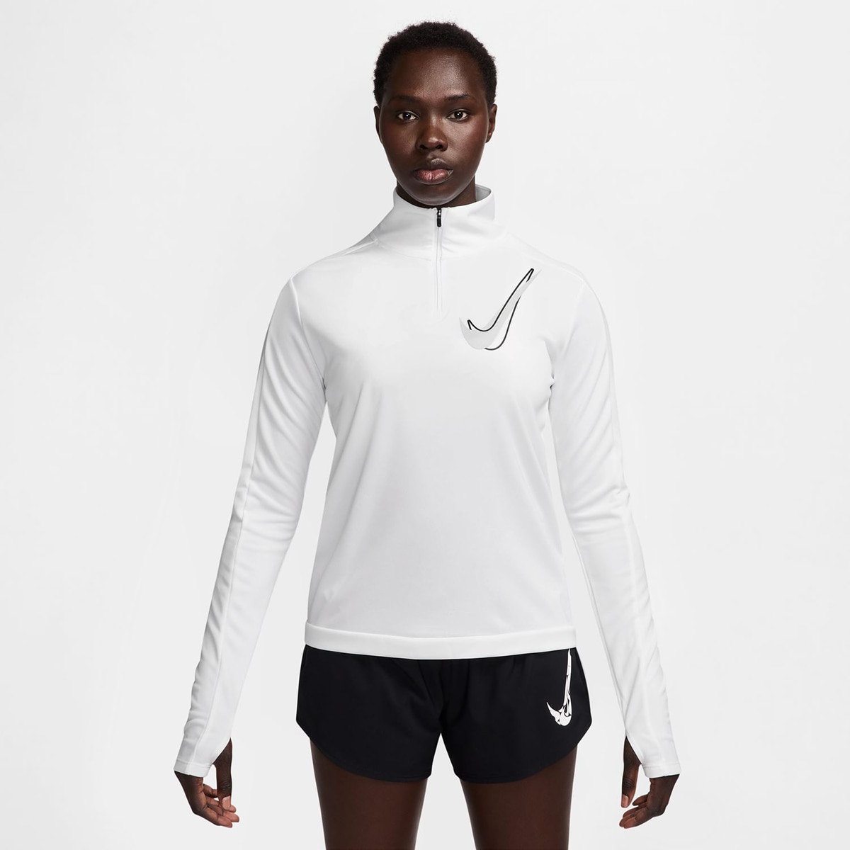 T-shirt de mulher Swoosh Nike Branco-1
