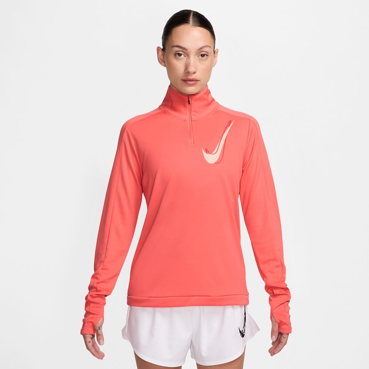 T-shirt de mulher Swoosh Nike Coral-1