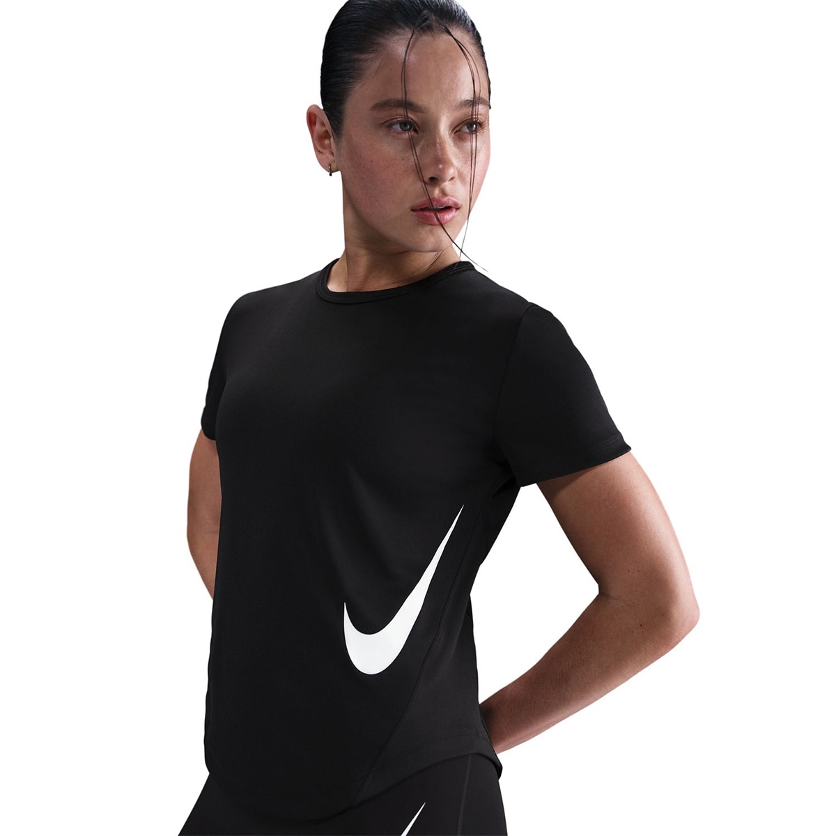 T-shirt de Mulher Tempo Swoosh Preto-3