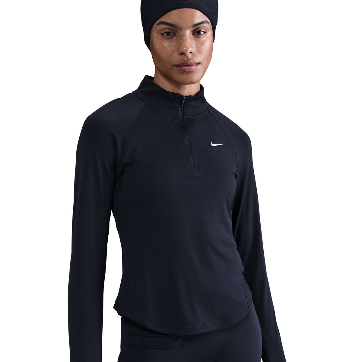 T-shirt de Mulher W Nk Tempo Swsh Hbr DF Hz Top Preto-3