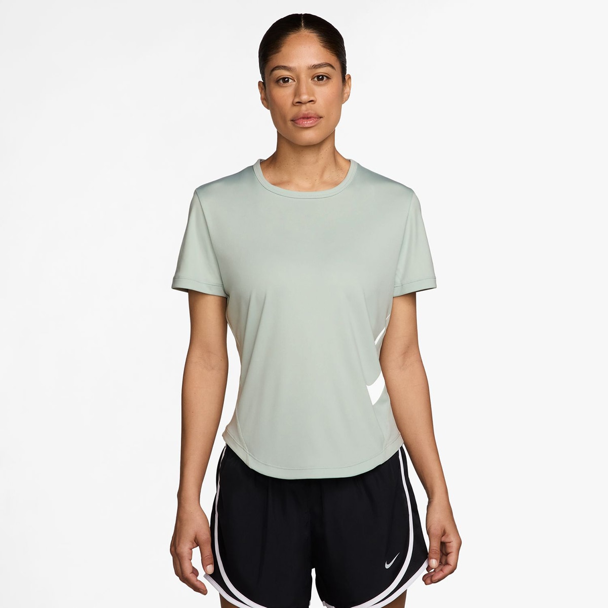 T-shirt de Mulher Tempo Swoosh Run Cinzento-1