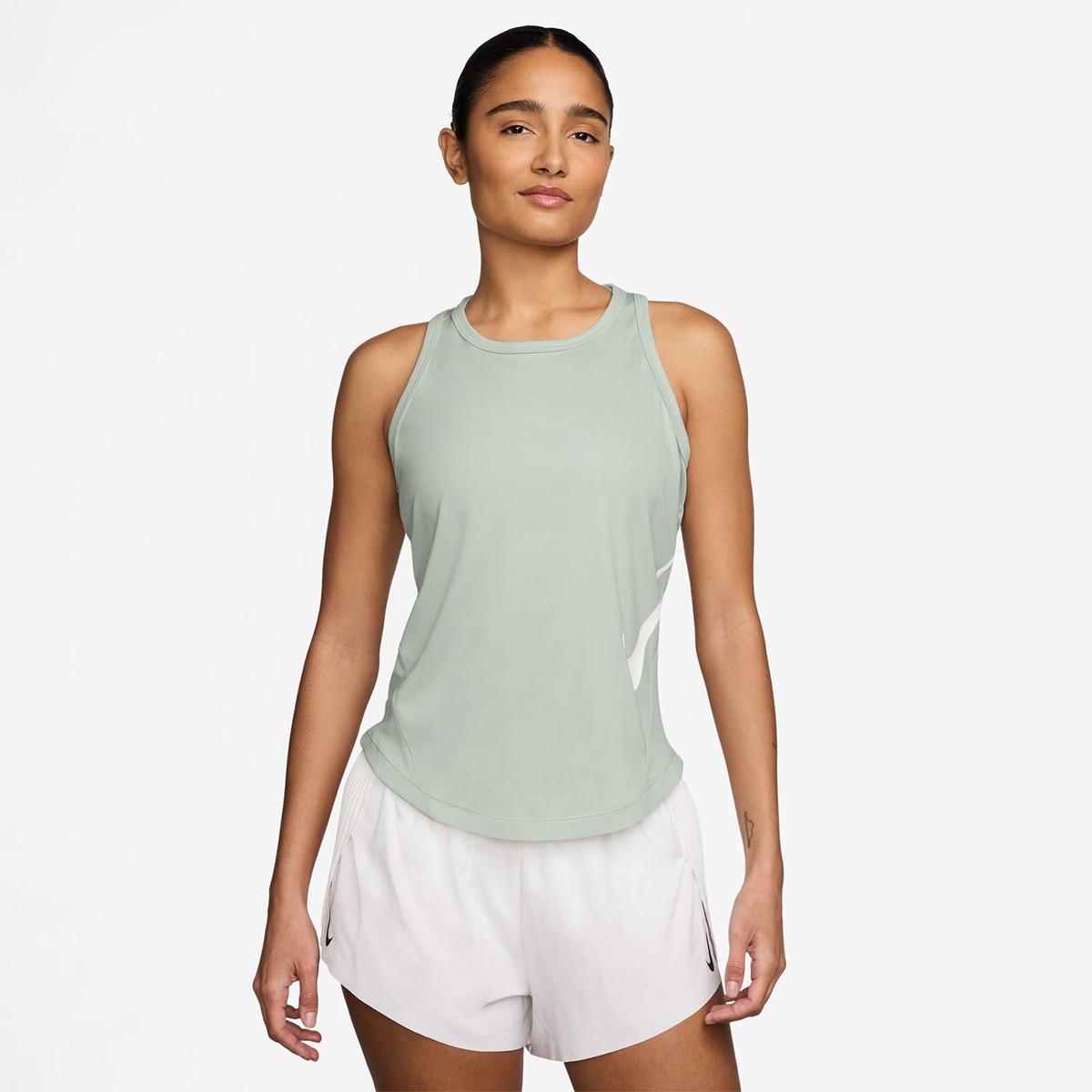 T-shirt de Mulher Tempo Swoosh Cinzento-1