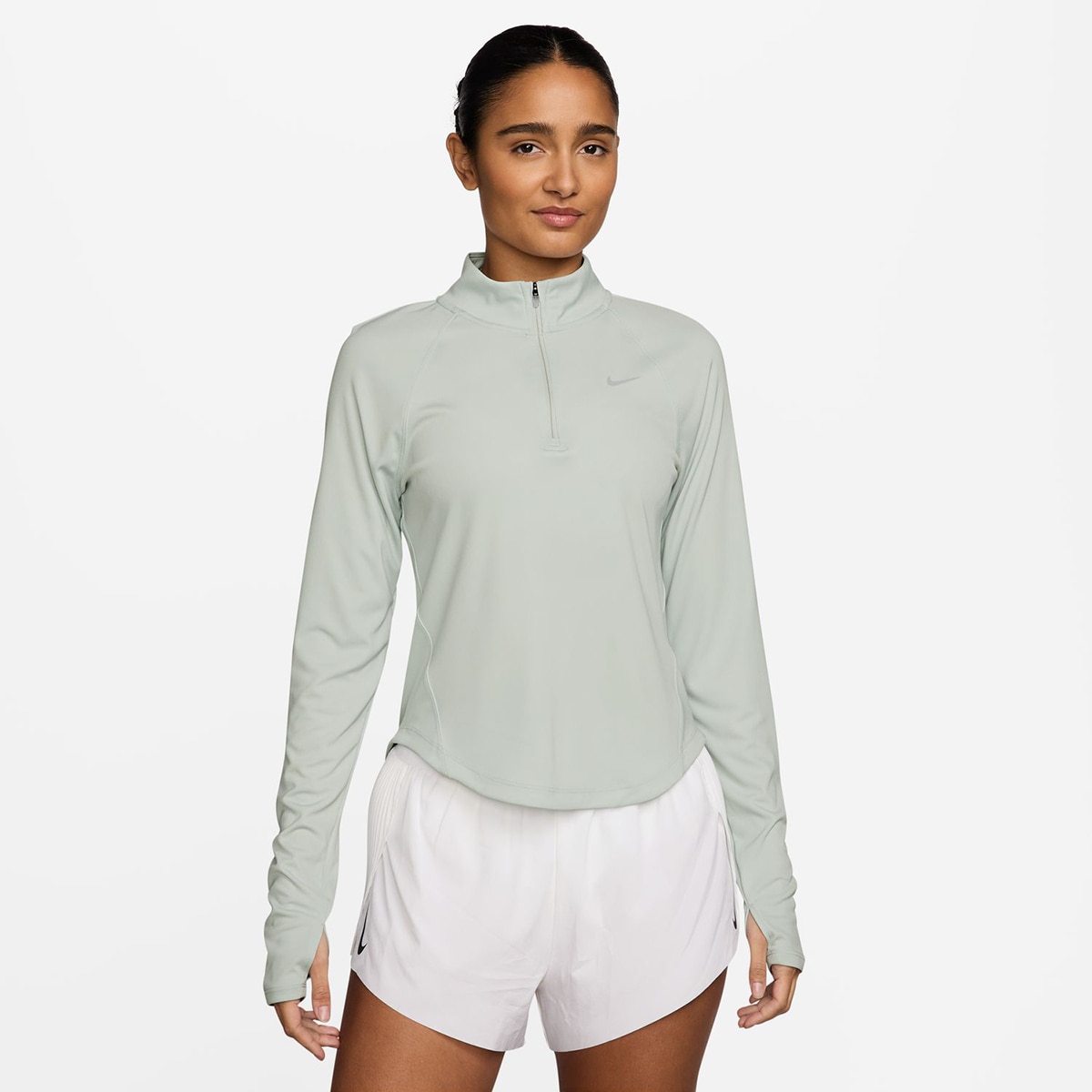 T-shirt de Mulher Tempo Swoosh Cinzento-1