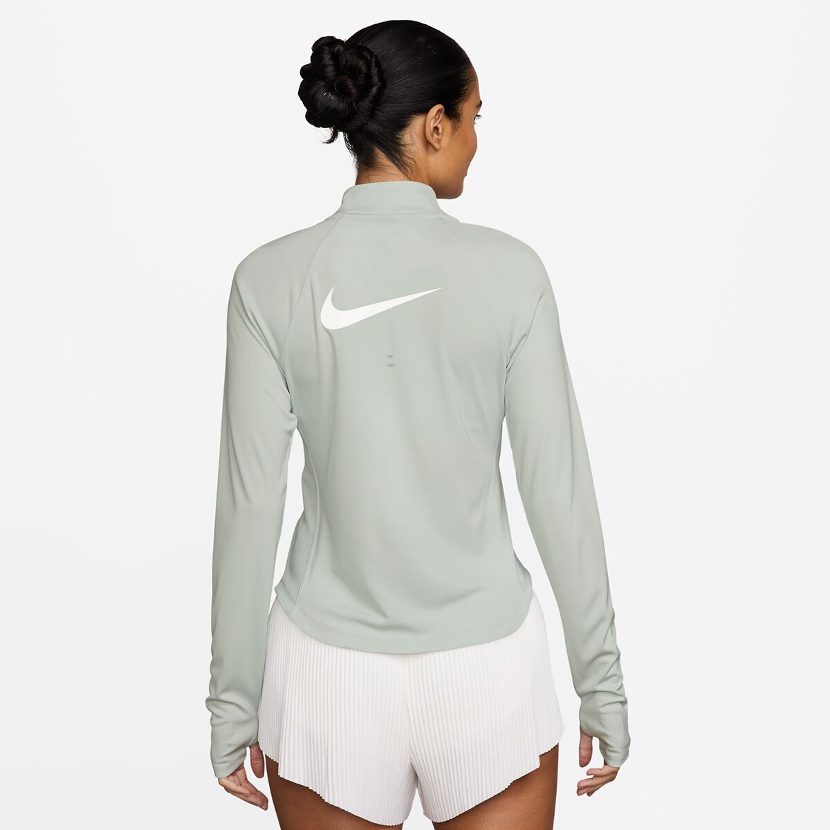 T-shirt de Mulher Tempo Swoosh Cinzento-2