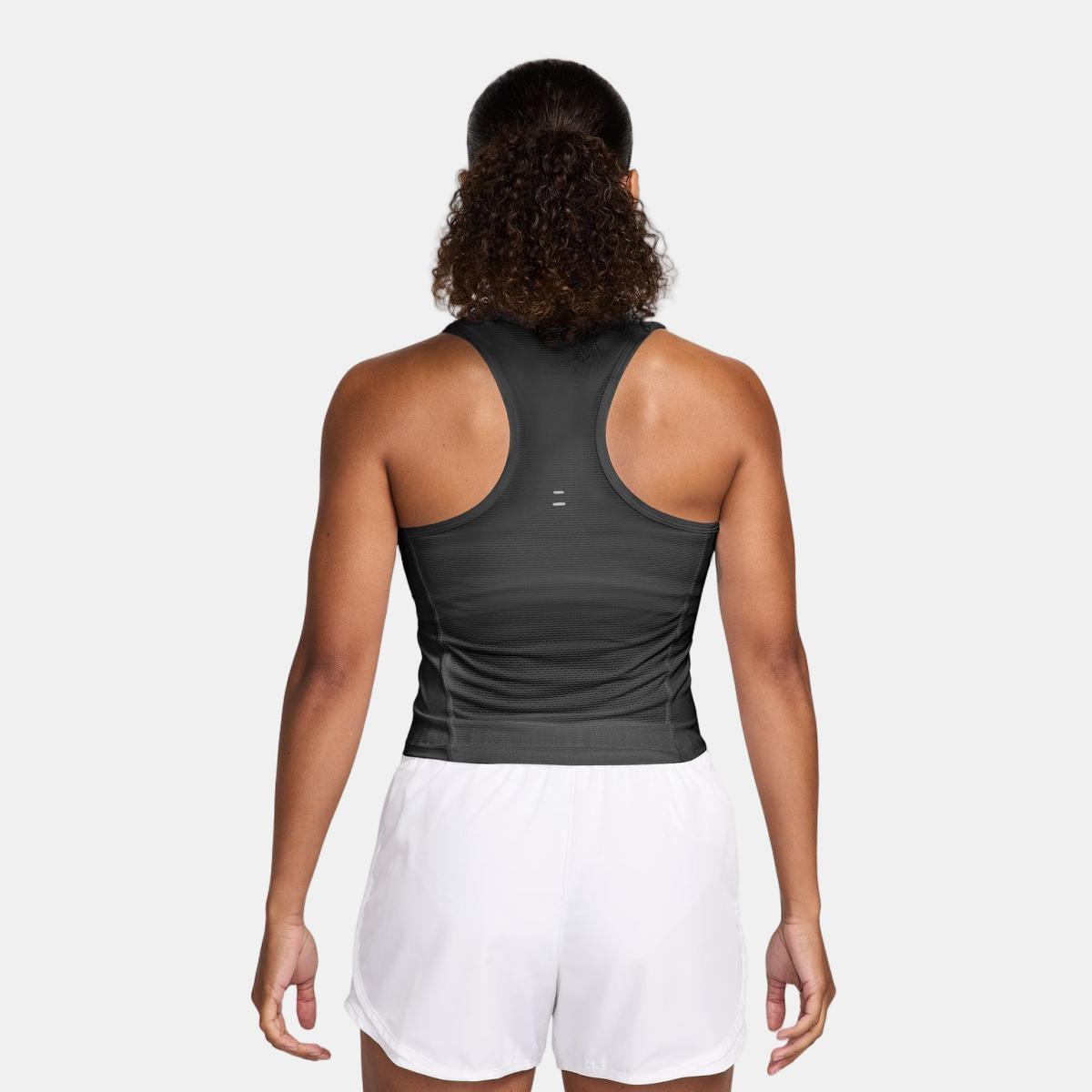 T-shirt de Running de Mulher W NK Tempo DF CRP Mesh Tank Preto-2