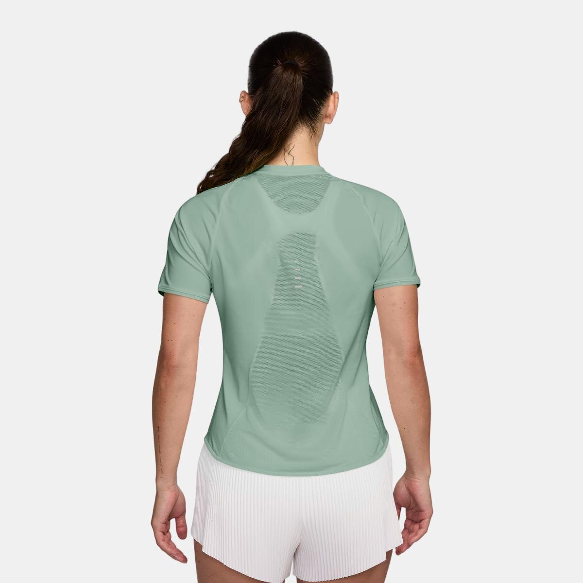 T-shirt de Running de Mulher W NK SWIFT DF SS Top Preto-2
