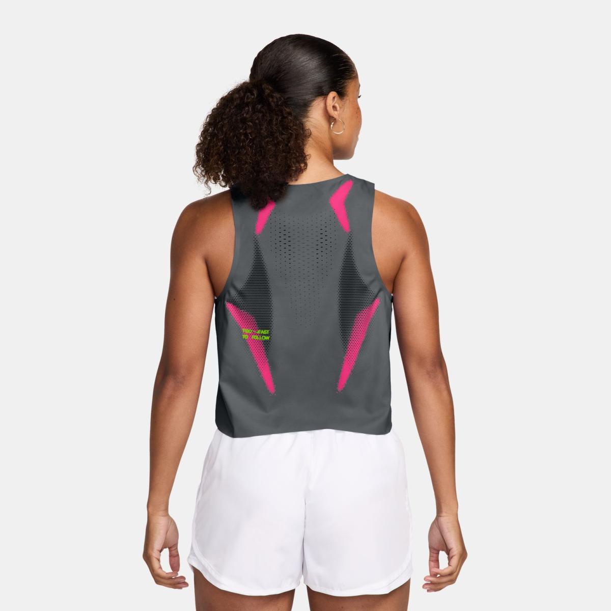 T-shirt de Mulher W AeroSwift DFAdv Crop Tank GX Cinzento-2