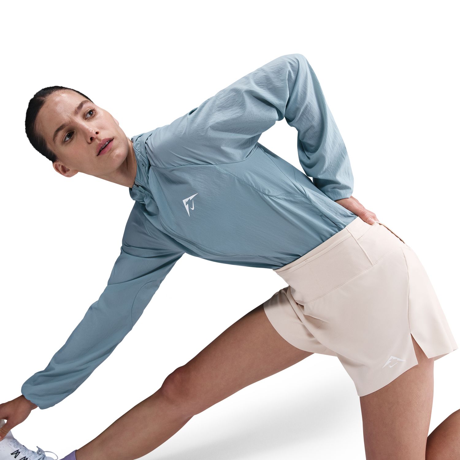 Calções de Mulher Trail Bege-4