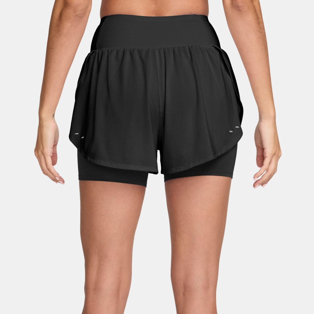 Calções de Mulher Tempo Flow Mesh DF 2in1 Short Preto-2