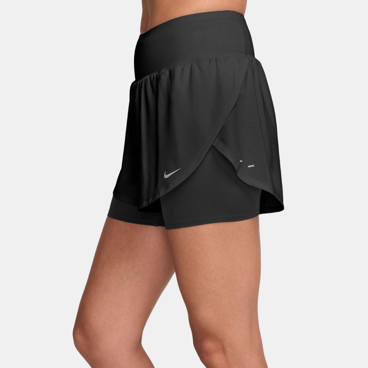 Calções de Mulher Tempo Flow Mesh DF 2in1 Short Preto-3