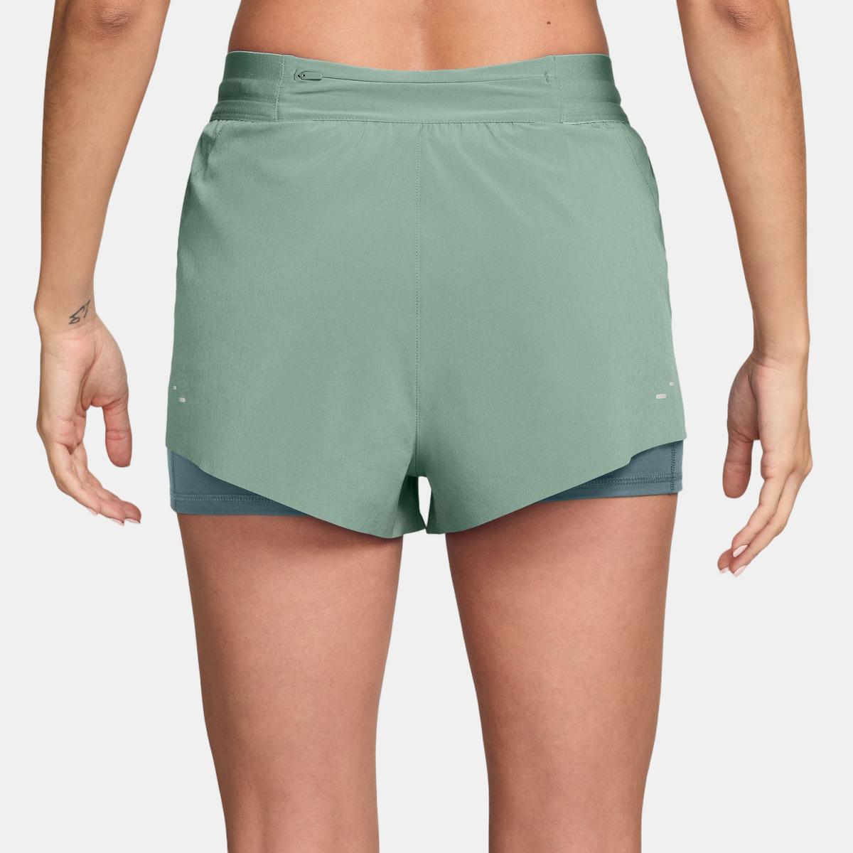 Calções de Running de Mulher W NK SWIFT DF MR 2N1 SHRT Preto-2