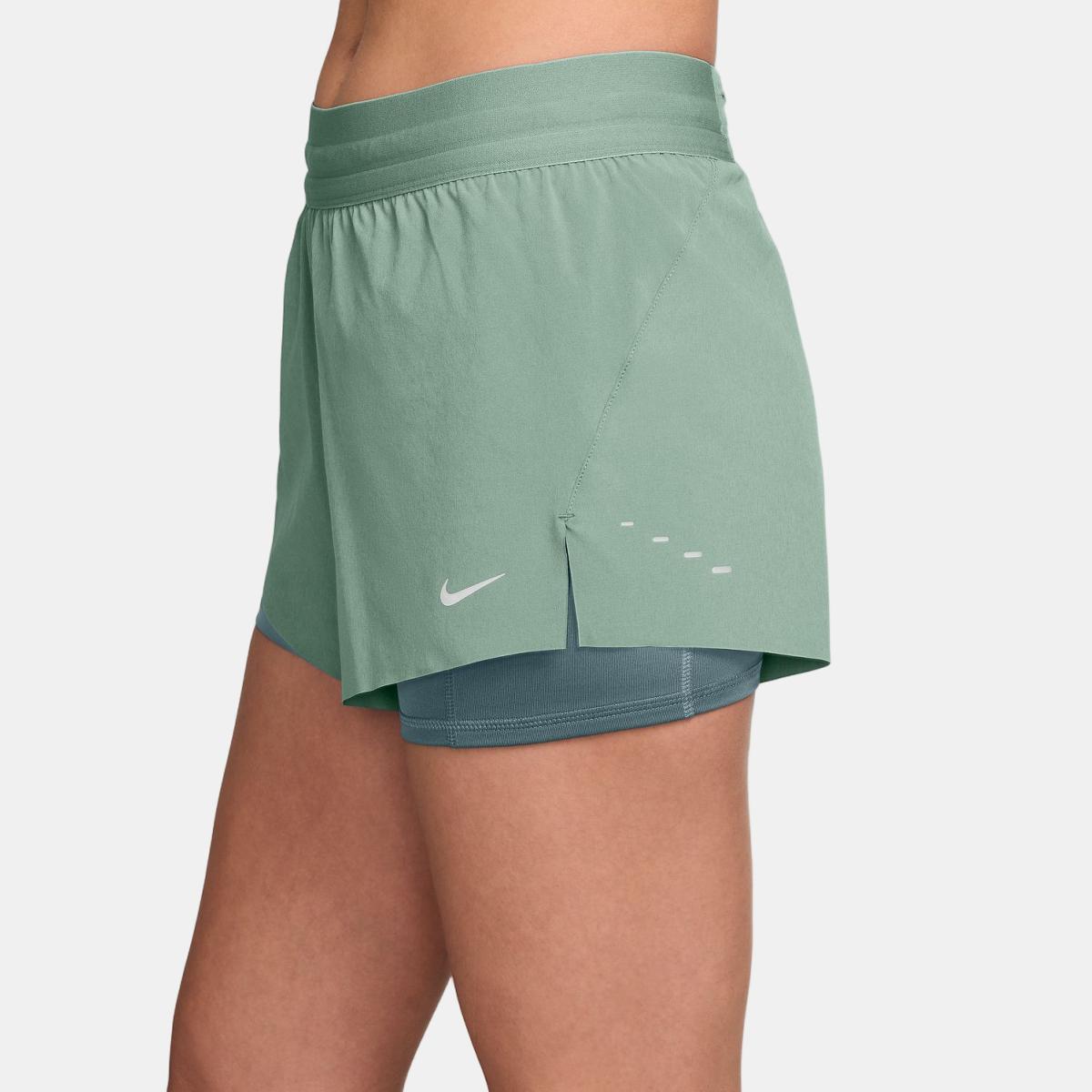 Calções de Running de Mulher W NK SWIFT DF MR 2N1 SHRT Preto-3